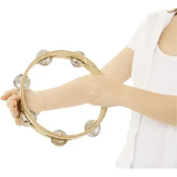 NINO Percussion NINO46 Tr� Tamburin �20cm (1 r�kke jingles)