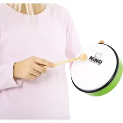 NINO Percussion NINO4GG H�ndtromme �15cm m/syntetisk skind (st�bt ABS, gr�sgr�n) inkl. k�lle