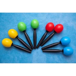 NINO Percussion NINO575R Maracas Par 20cm (2 stk, st�bt ABS, r�d)
