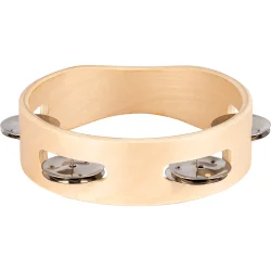 NINO Percussion NINO941 Tr� Tamburin �15cm (1 r�kke jingles, natural)