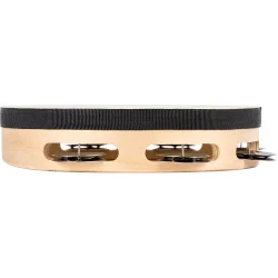 Nino Percussion NINO944 Tr� Tamburin �20cm m/syntetisk skind (1 r�kke jingles, natural) inkl. k�lle
