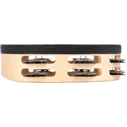 NINO Percussion NINO946 Tr� Tamburin �20cm m/syntetisk skind (2 r�kker jingles, natural) inkl. k�lle
