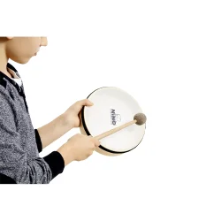 NINO Percussion NINO970 Percussion K�lle m/stort filthoved (medium h�rd, 25cm, hvid b�g)