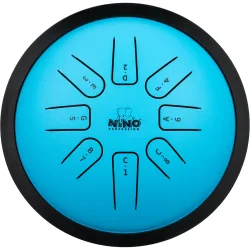 NINO Percussion NINO981 Mini Melody Steel Tongue Drum (Bl) inkl. transposttaske &amp; 2 blde kller
