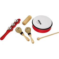 NINO Percussion NINOSET1 Blandet Rytme S�t (til 5 b�rn) inkl. taske 