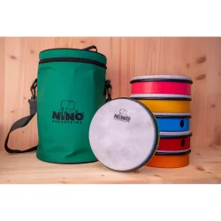 NINO Percussion NINOSET45 H�ndtromme Rytme S�t �20cm (til 6 b�rn) inkl. taske 
