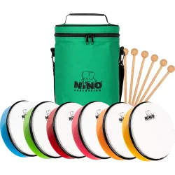 NINO Percussion NINOSET45 H�ndtromme Rytme S�t �20cm (til 6 b�rn) inkl. taske 