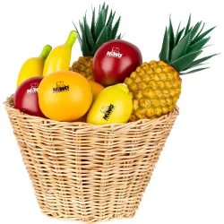 NINO Percussion NINOSET536 Blandet Frugt Shaker S�t (til 18 b�rn) inkl. kurv 