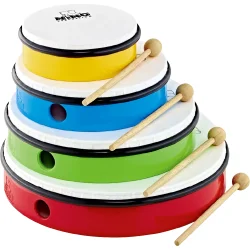 NINO Percussion NINOSET6 H�ndtromme Rytme S�t (til 4 b�rn) inkl. nylon taske