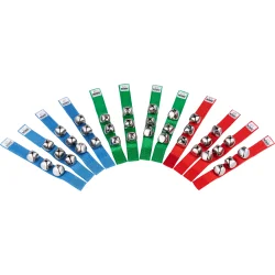 NINO Percussion NINOSET961 Bj�lde Armb�nd Rytme S�t m/velcrolukning (til 12 b�rn) 