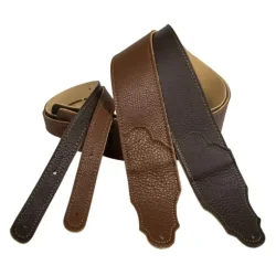 Franklin Strap FS-CH-G Original Natural Glove Leather 2.5" Naturligt L�der m/kontrasts�m Guitarrem