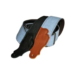 Franklin Strap DN-BK-BK Demin Series 2" Denim m/bomuldsv�v-bagside+kuglehandskel�der ender Guitarrem