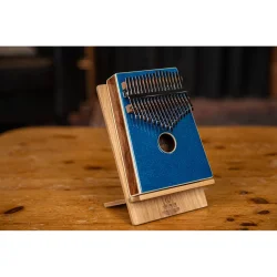 Ortega OKB4-MBL Akustisk Lydhul Kalimba C Dur 17 Noder (Akacie - Bl� Sparkle) inkl. tilbeh�r