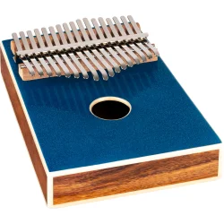 Ortega OKB4-MBL Akustisk Lydhul Kalimba C Dur 17 Noder (Akacie - Bl� Sparkle) inkl. tilbeh�r