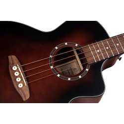 Ortega D7CE-BFT-4 4-str. Akustisk bas med mik, Cutaway, Bourbon Fade