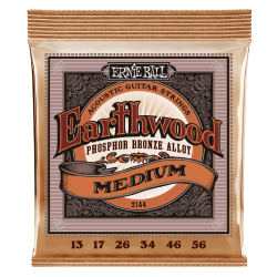Ernie Ball 2144 Earthwood Phosphor Bronze Medium 13-56 Western Guitar Strenges�t 