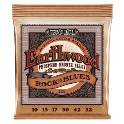 Ernie Ball 2151 Earthwoood Phosphor Bronze Rock &amp; Blues 10-52 Western Guitar Strenges�t 