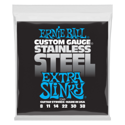 Ernie Ball 2249 Stainless Steel Extra Slinky 8-38 Elektrisk Guitar Strenges�t 