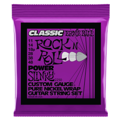 Ernie Ball 2250 Classic Rock N Roll Power Slinky Pure Nickel 11-48 Elektrisk Guitar Strenges�t