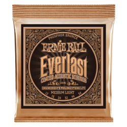Ernie Ball 2546 Everlast Phosphor Bronze Medium Light 12 - 54 Western Guitar Strenges�t 