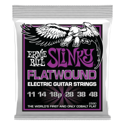 Ernie Ball 2590 Flatwound Power Slinky 11-48 Elektrisk Guitar Strenges�t