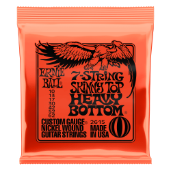 Ernie Ball 2615 7-String Skinny Top Heavy Bottom Nickel Wound 10-62 Elektrisk Guitar Strenges�t