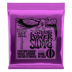 Ernie Ball 2620 7-String Power Slinky Nickel Wound 11-58 Elektrisk Guitar Strenges�t