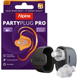 Alpine Partyplug Pro 2025 Edition repropper 21dB Dmpning inkl. opbevaringsetui (6stk; 2xS,2xM,2xL)