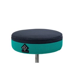 Dixon PSN-805 Round Throne Black Teal Mesh Top trommestol