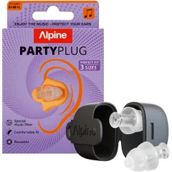 Alpine Partyplug 2025 Edition repropper 19dB Dmpning inkl. opbevaringsetui (6 stk; 2xS,2xM,2xL)