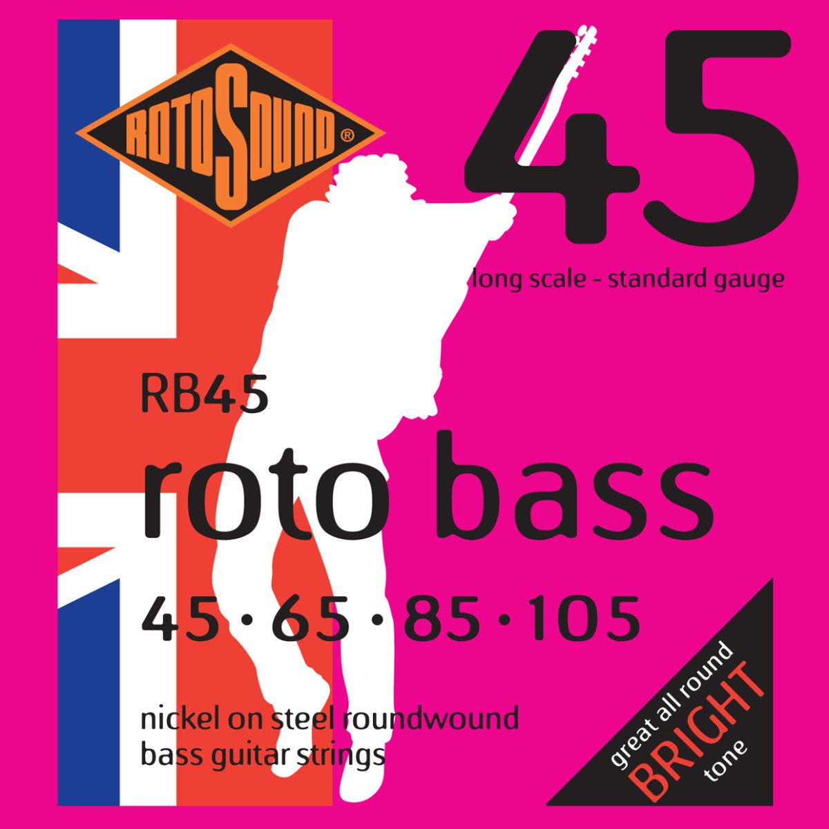 Rotosound RB45 Nickel 45-105 Bas Strenge - Strenge til 4 strenget El ...