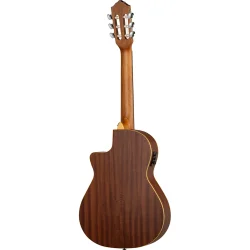 Ortega RCE125-3/4 Family 3/4 St�rrelse Slim Neck Thinline Klassisk Guitar m/mikrofon inkl. taske 