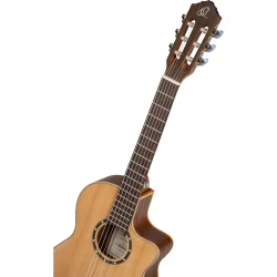 Ortega RCE125-3/4 Family 3/4 St�rrelse Slim Neck Thinline Klassisk Guitar m/mikrofon inkl. taske 