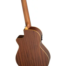 Ortega RCE125-3/4 Family 3/4 St�rrelse Slim Neck Thinline Klassisk Guitar m/mikrofon inkl. taske 