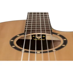 Ortega RCE125-3/4 Family 3/4 St�rrelse Slim Neck Thinline Klassisk Guitar m/mikrofon inkl. taske 