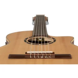 Ortega RCE125-3/4 Family 3/4 St�rrelse Slim Neck Thinline Klassisk Guitar m/mikrofon inkl. taske 