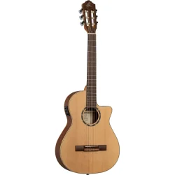 Ortega RCE125-3/4 Family 3/4 St�rrelse Slim Neck Thinline Klassisk Guitar m/mikrofon inkl. taske 