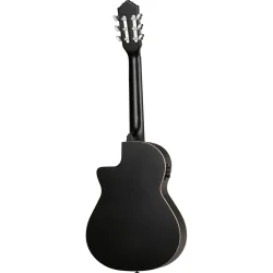 Ortega RCE125SBK-3/4 Family 3/4 St�rrelse Slim Neck Thinline Klassisk Guitar m/mikrofon inkl. taske