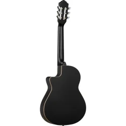 Ortega RCE125SBK-3/4 Family 3/4 St�rrelse Slim Neck Thinline Klassisk Guitar m/mikrofon inkl. taske