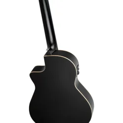 Ortega RCE125SBK-3/4 Family 3/4 St�rrelse Slim Neck Thinline Klassisk Guitar m/mikrofon inkl. taske