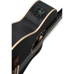 Ortega RCE125SBK-3/4 Family 3/4 St�rrelse Slim Neck Thinline Klassisk Guitar m/mikrofon inkl. taske