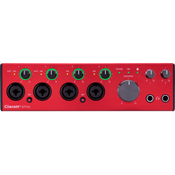 Focusrite CLARETT-4PRE+ USB-C Audio Interface m/analog air-circuit (18 in / 8 out)