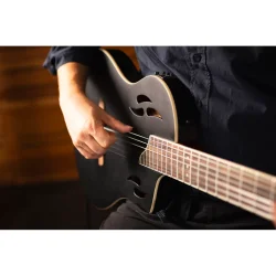Ortega RTPSTD-SBK TourPlayer Series Slim Neck Thin body Klassisk Guitar m/mikrofon inkl. taske
