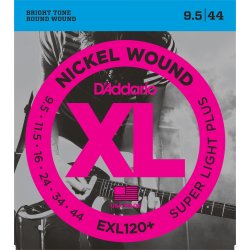 D'Addario Fretted EXL120+ XL Nickel Wound Super Light Plus 09-44 Elektrisk Guitar Strengest