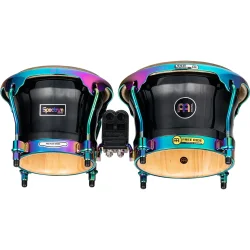 Meinl Percussion S400PBK Spectrum Series 7" &amp; 8 1/2" Bongo Trommer (Phantom Black)