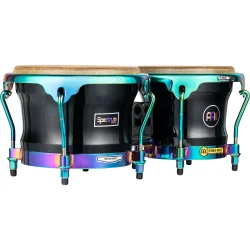 Meinl Percussion S400PBK Spectrum Series 7" &amp; 8 1/2" Bongo Trommer (Phantom Black)