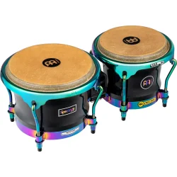 Meinl Percussion S400PBK Spectrum Series 7" &amp; 8 1/2" Bongo Trommer (Phantom Black)