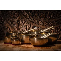 Meinl Sonic Energy SB-SET-CHA 7-delt Chakra Syngesk�l S�t (250/700/1000/1400/1500/1800/2200g) inkl. k�ller &amp; tilbeh�r