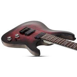 Schecter 2450 Omen Elite-6 BCHB Elektrisk Guitar (black cherry burst)