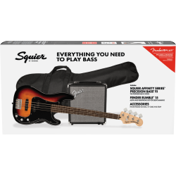 Squier by Fender Affinity Precision Bass PJ Pack, 3-Color Sunburst El Bas St